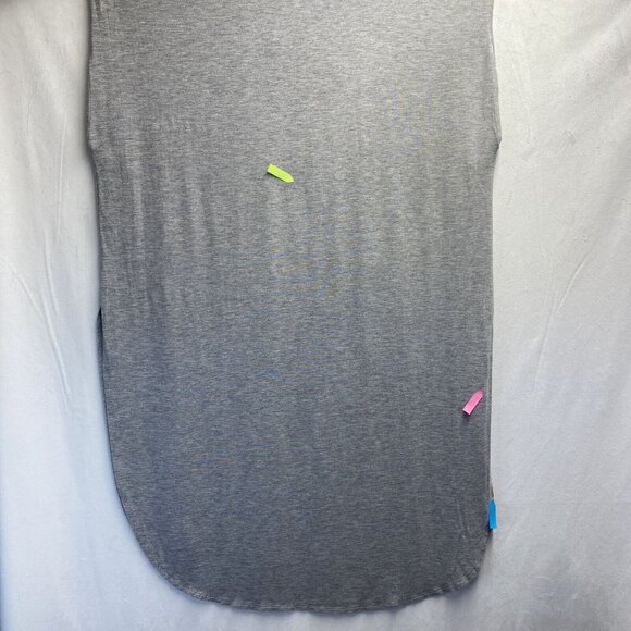 Reborn J V-Neck Short Sleeve Maxi Slit Dress Women Large Gray Side Pockets Used - Picture 3 of 16